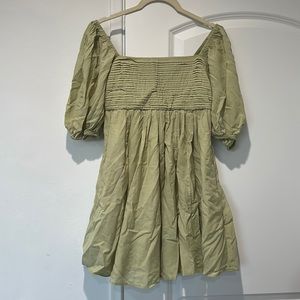 Abercrombie Sage Green Mini Dress with Pockets (can be worn strapless)